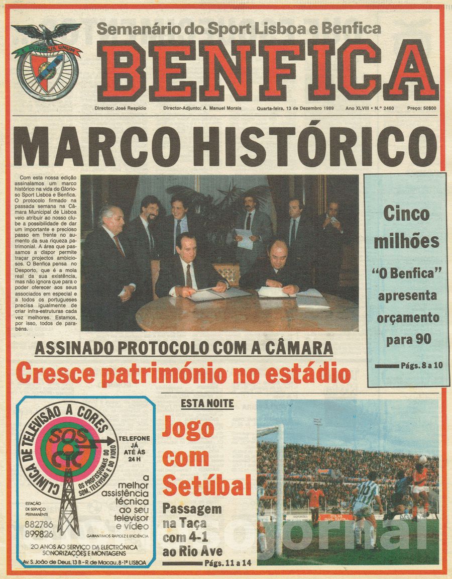 jornal o benfica 2460 1989-12-13